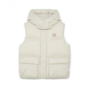 MLB Air Daily Down Vest Outerwear White | Australia_MLB70395