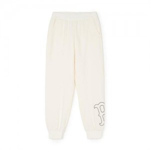 MLB Basic Big Logo Pants Bottoms White | Australia_MLB96992
