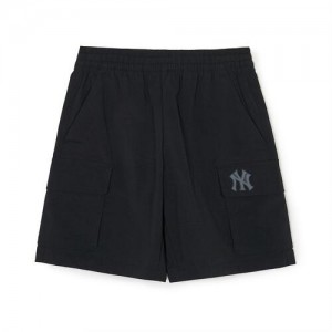 MLB Basic Gorpcore 9in Woven Shorts Bottoms Black | Australia_MLB74946