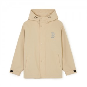 MLB Basic Gorpcore Windbreaker Outerwear Beige | Australia_MLB27244