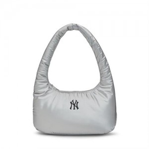 MLB Basic Luxleisure Nylon Hobo Bags Silver | Australia_MLB33388
