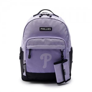 MLB Basic Mesh School Bag Accessories Purple | Australia_MLB80008