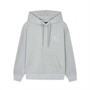 MLB Basic Small Logo Overfit Hoodie Grey | Australia_MLB39721
