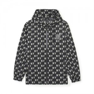 MLB Classic Monogram Aop Windbreaker Outerwear Black | Australia_MLB49147