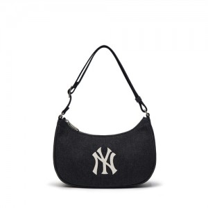 MLB Denim Hobo Bags Black | Australia_MLB74851