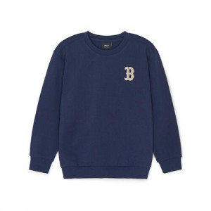 MLB Dia Monogram Applique Sweatshirt Tops Navy | Australia_MLB98543