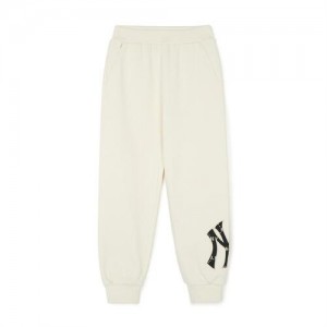 MLB Dia Monogram Big Lux Pants Bottoms White | Australia_MLB70948