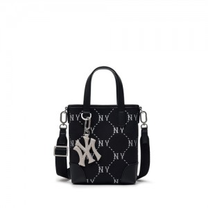 MLB Dia Monogram Jacquard Mini Crossbody Bags Black | Australia_MLB89110