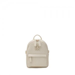 MLB Dia Monogram Pu Mini Backpack Accessories White | Australia_MLB64131