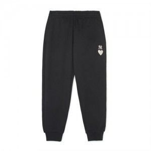 MLB Heart Logo Track Pants MLB Heart Black | Australia_MLB45684