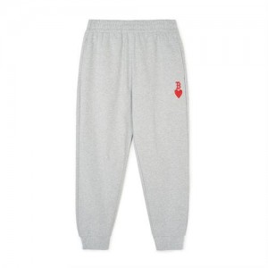 MLB Heart Logo Track Pants MLB Heart Grey | Australia_MLB78136