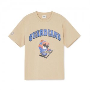 MLB Mega Bear Graphic T Shirt Tops Brown | Australia_MLB90848