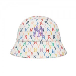 MLB Monogram Rainbow Dome Hat White | Australia_MLB39602