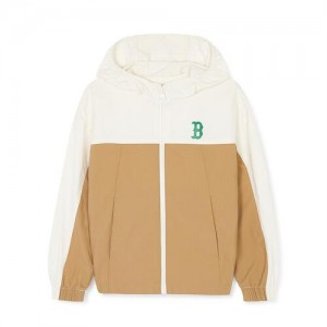 MLB Outdoor Color Blocked Wj Outerwear Beige | Australia_MLB54937