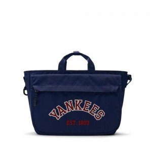 MLB Varsity Messenger Bag Accessories Navy | Australia_MLB14880
