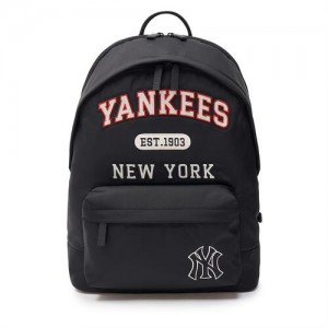 MLB Varsity Nylon Backpacks Black | Australia_MLB59306
