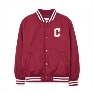 MLB Varsity Nylon Baseball Jp Outerwear Red | Australia_MLB55988