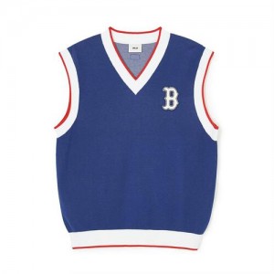 MLB Varsity Vest Sweaters Blue | Australia_MLB44451
