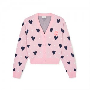 MLB Women`s Heart All Over Pattern MLB Heart Pink | Australia_MLB92956